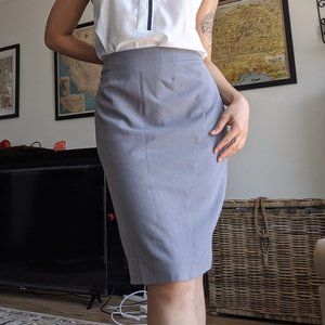 Tobias Grey Pencil Office Skirt